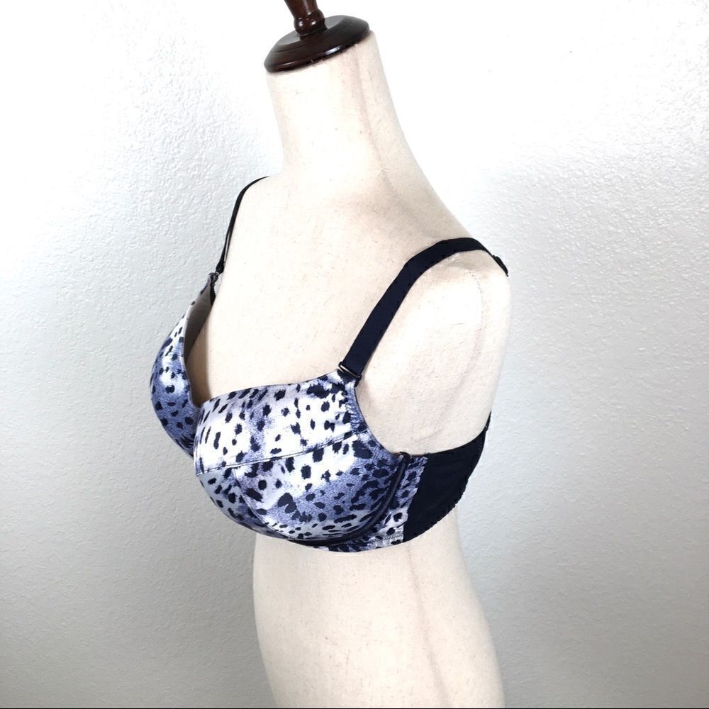 Cacique Navy Leopard Printpush-Upbra40d - image 2